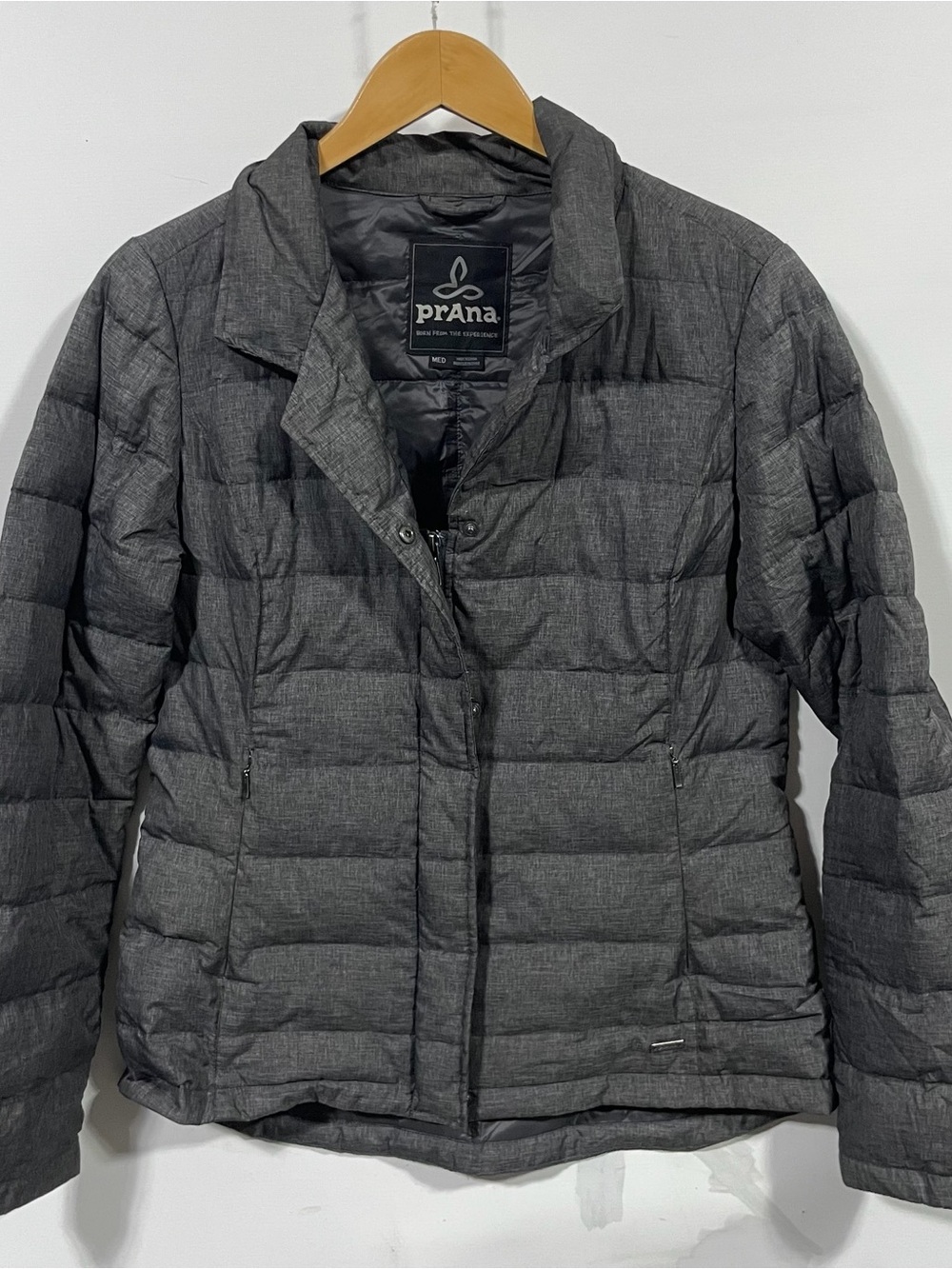 Prana Quilted Packable Puffer Jacket - Charcoal Gray